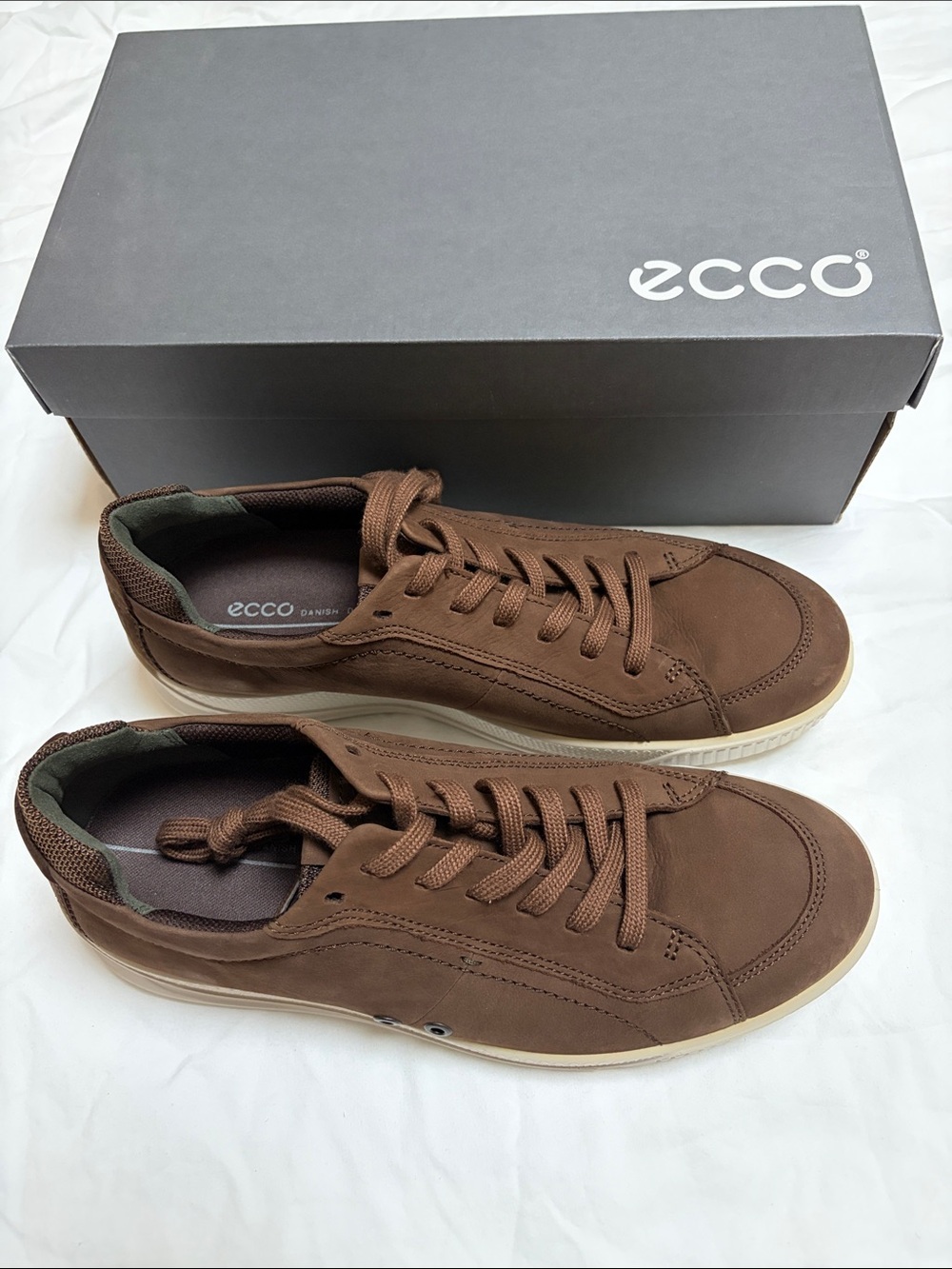 Ecco Byway Men’s Brown Leather Casual Shoes 10-10.5